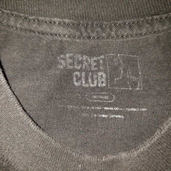 SECRET CLUB CUCCI Black T Shirt Size Medium - Picture 4 of 5